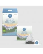 JUST T Sunrise Breakfast fekete tea, Assam Bio, piramis filteres, lebomló csomagolás