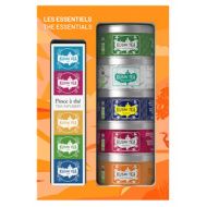 Kusmi, The Essentials bio teakeverék ajándékcsomag teatojással, 5 íz, szálas fémdobozos, 100 g
