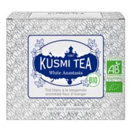 Kusmi White Anastasia bio fehér tea bergamottal, narancsvirággal, 20 db muszlinfilter, 40 g
