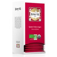Kusmi, Four Fruits Rouges bio piros gyümölcsös fekete tea, 25 db KusmiPro filter, 50 g
