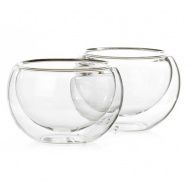 Dammann dupla falú kis üveg csésze, 2 db