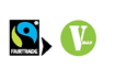 Fairtrade, vegán élelmiszer logó